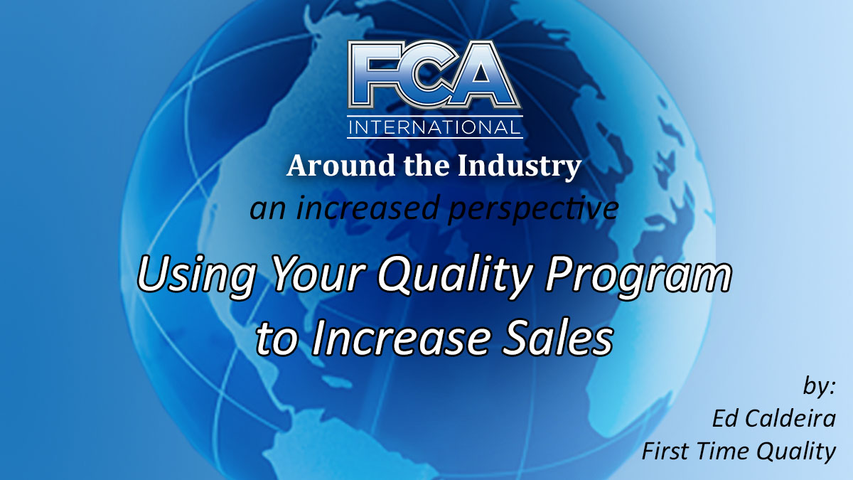 FCA News Header Image - Around the Industry - Quality Program and Sales